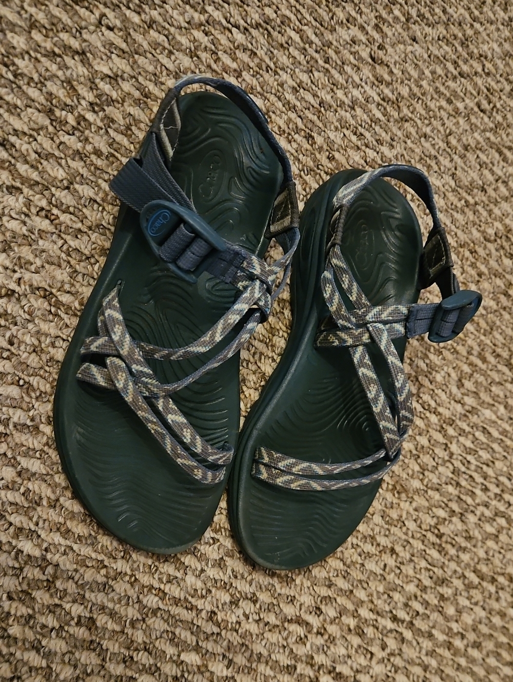 Chaco Green Strappy Sandals